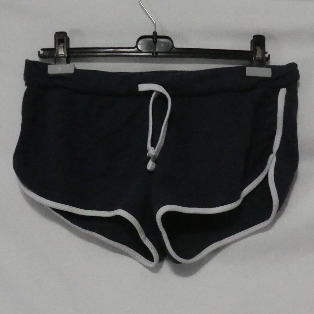 H&M - Divided - Basic | medium | Navy Blue Sweat Shorts With White Trim